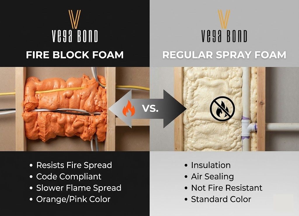 Fire Block Foam vs. Regular Spray Foam : Choosing the Safer Option for Your Home