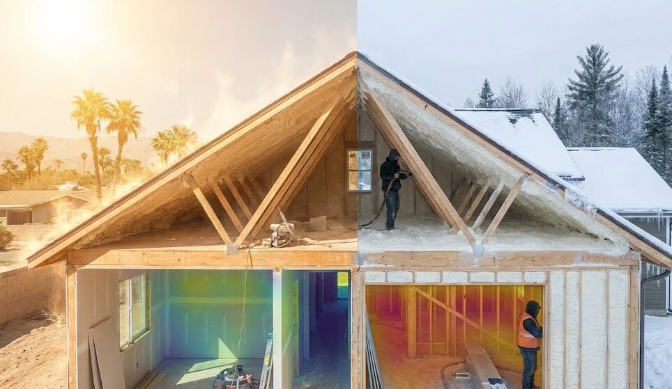 Spray Foam Insulation for Hot Climates vs Cold Climates: What Works Best and Why