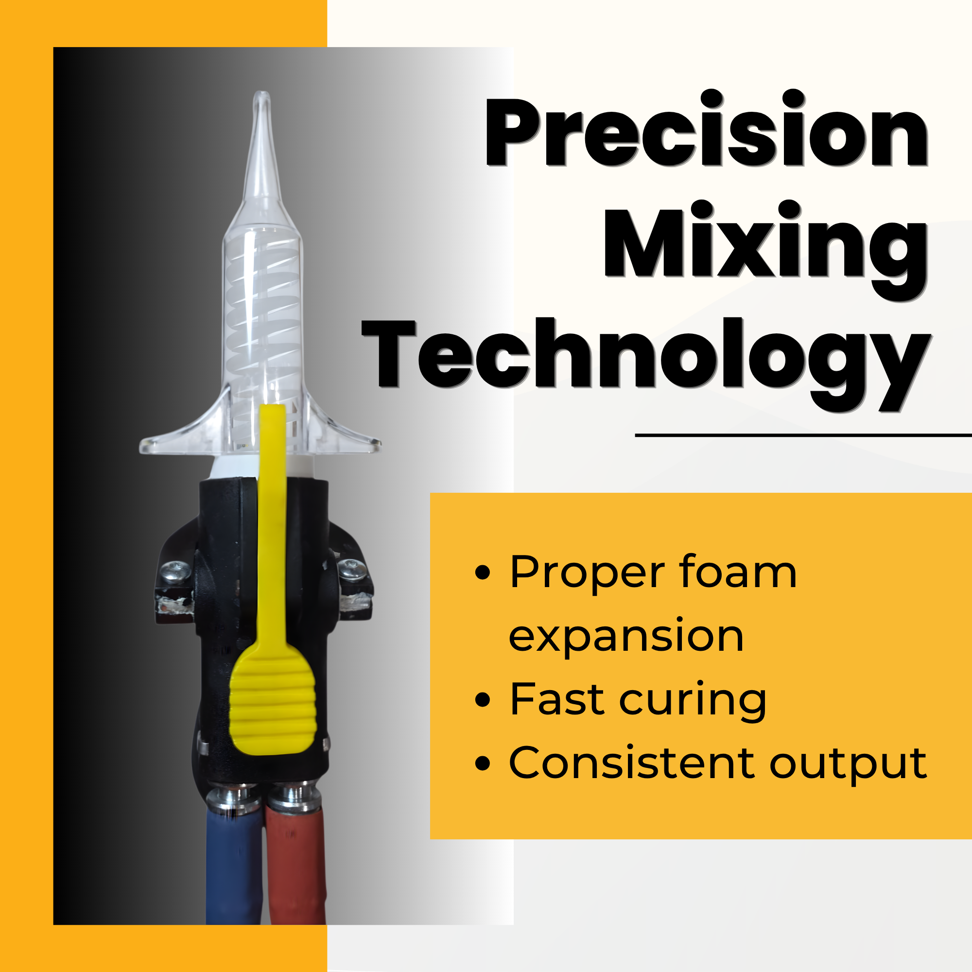 Vega Bond Long Fan Spray Foam Nozzle for 2-Part Foam Gun & Hose Assembly–Extended Reach Tip for Open & Closed Cell Applications –Vega Bond Only