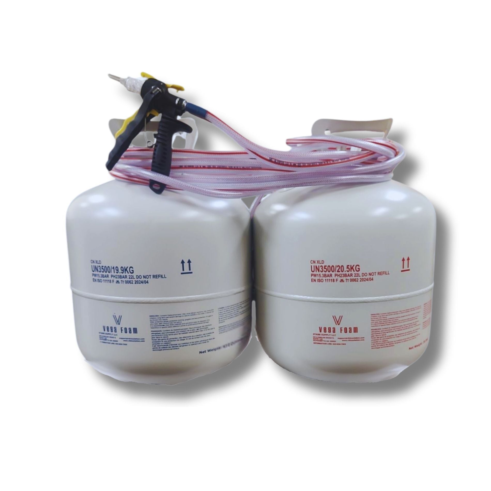 Vega Bond Open Cell Spray Foam Insulation Kit. 2-Part Spray Foam Sealant Kit for Thermal and Sound Insulation Barrier. Coverage 320 to 1100 Sqft