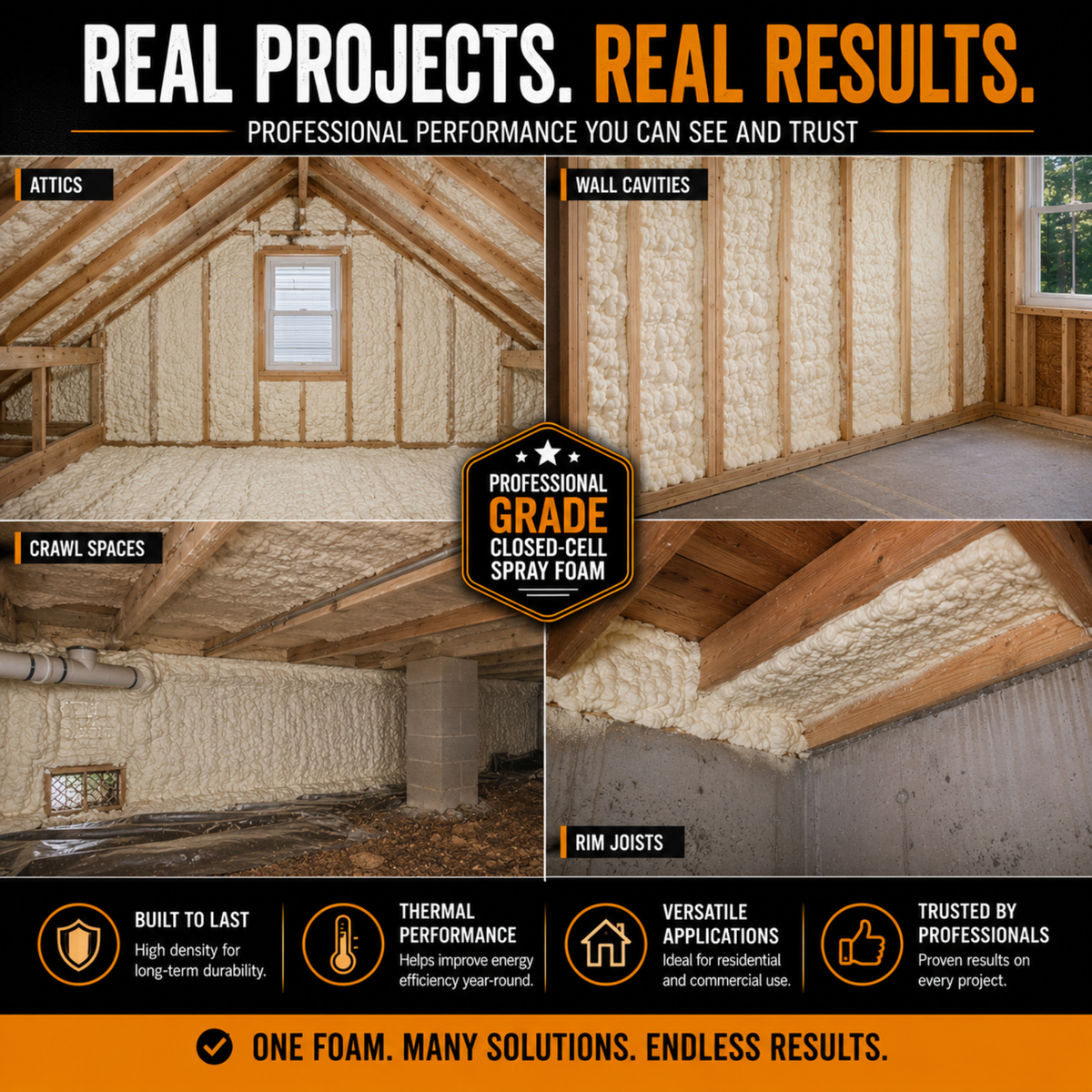 V400 Closed Cell Spray Foam Insulation Kit | 2-Part Expanding Foam | 400 Board Feet Coverage - Vega Bond