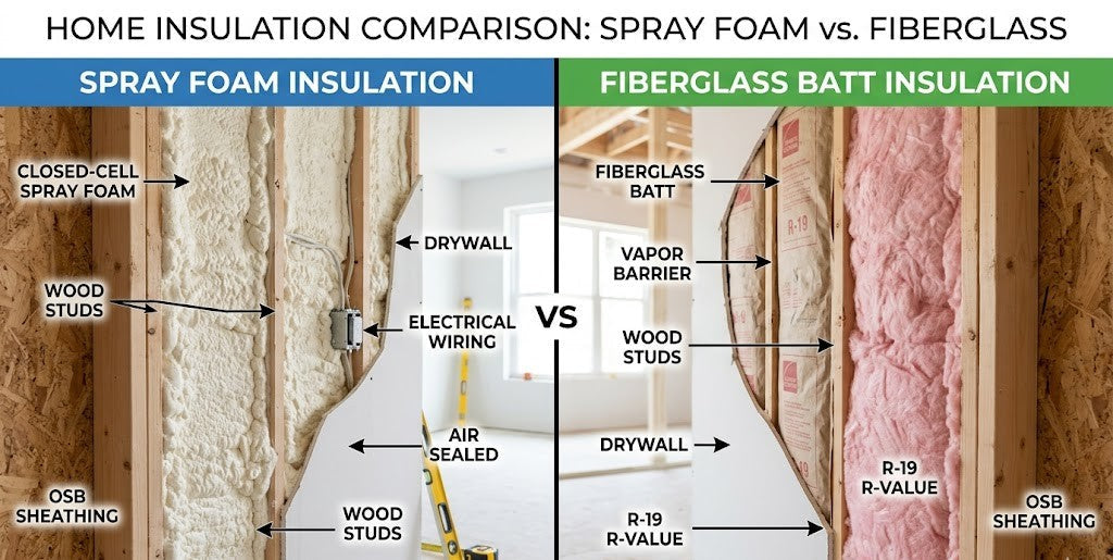 Spray Foam vs Fiberglass Insulation: Which Is Better for Your Home?