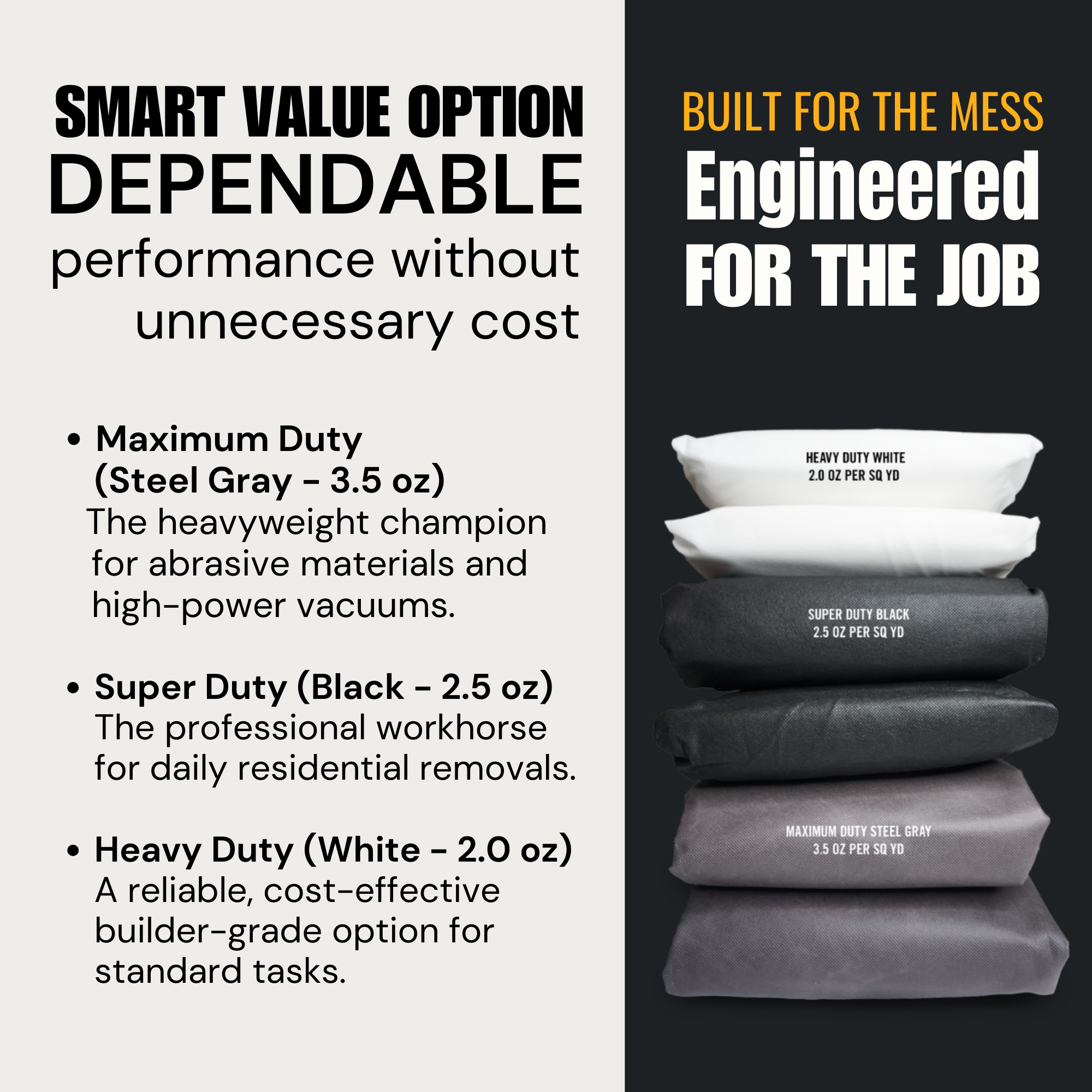 Vega Bond Professional Insulation Removal Vacuum Bags – 75 Cu. Ft. Capacity (4’ x 6’) – Fits All 10” Diameter Hoses – Professional Grade Attic Debris Bags – Available in Maximum, Super, and Heavy Duty