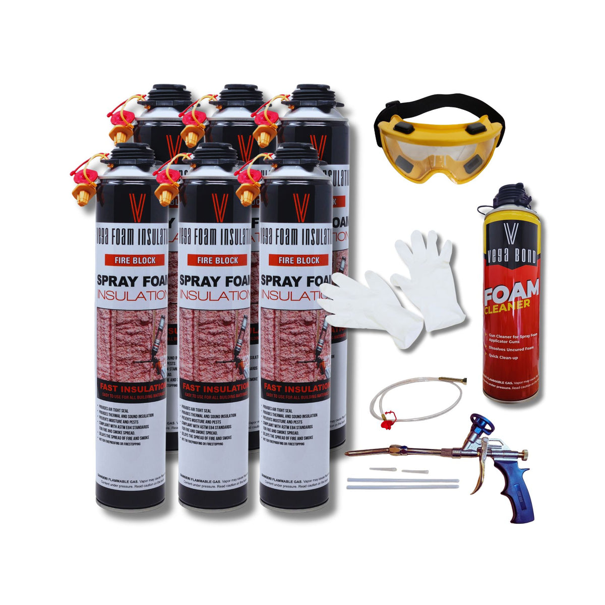 GrizzlyGuard Quickcoat Spray Foam Insulation – DIY Closed Cell Expanding Foam For Walls, Attics, Concrete & More (20 Board Feet)