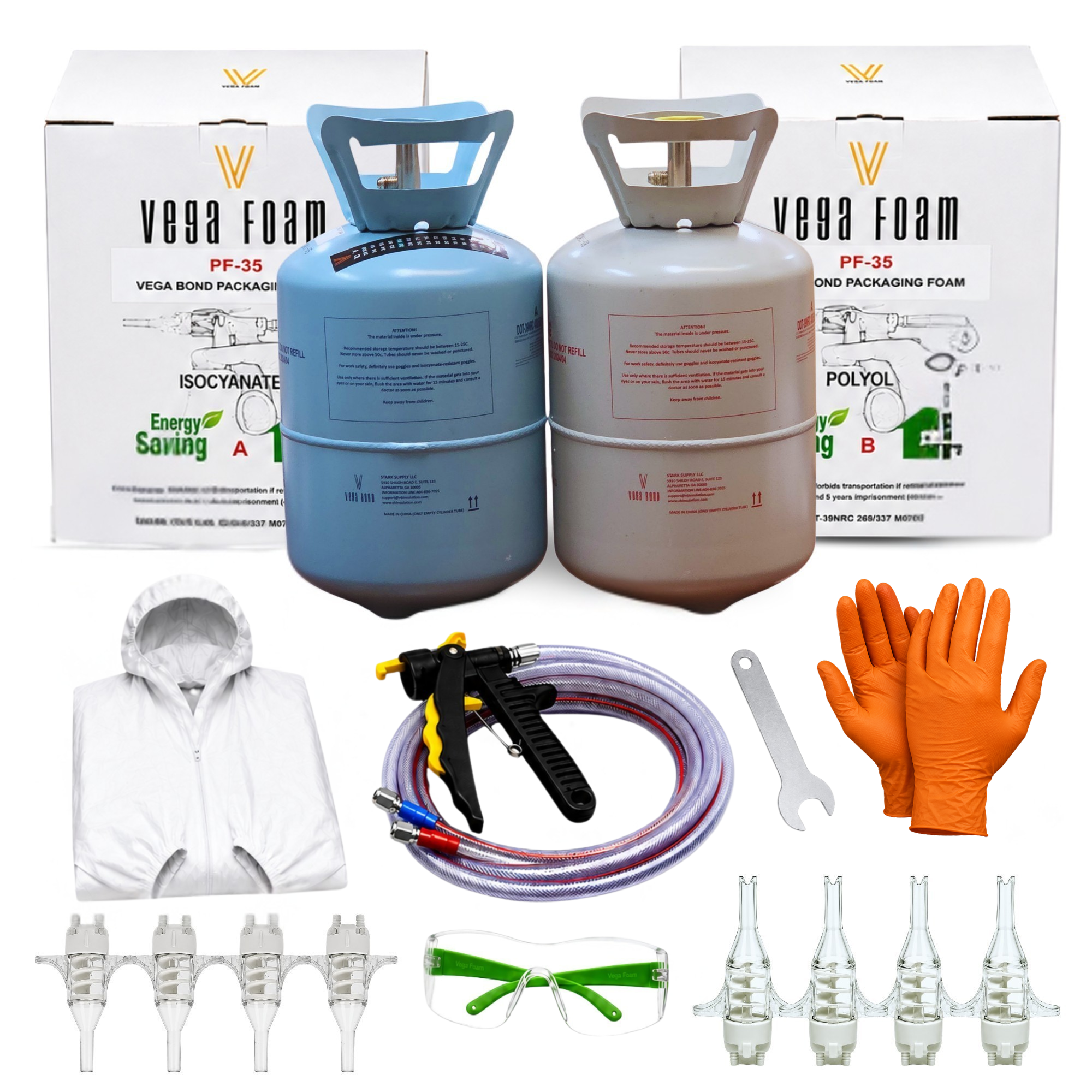 Expanding Packaging Foam Kit 2-Part Foam Packaging System with No Equipment Required