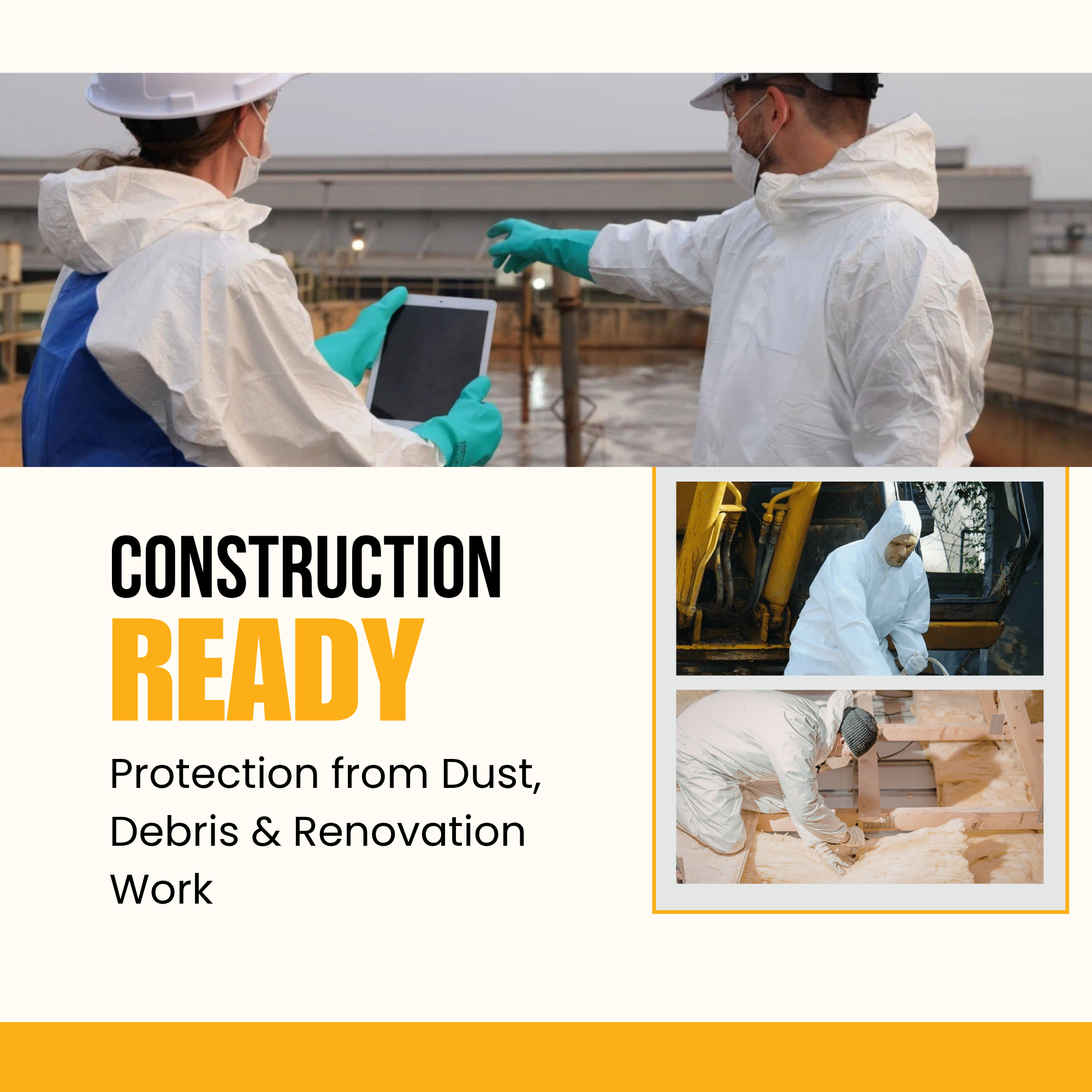 Vega Bond Professional Protective Coverall - UltraCool Style Safety Suit for Spray Foam & Industrial Use