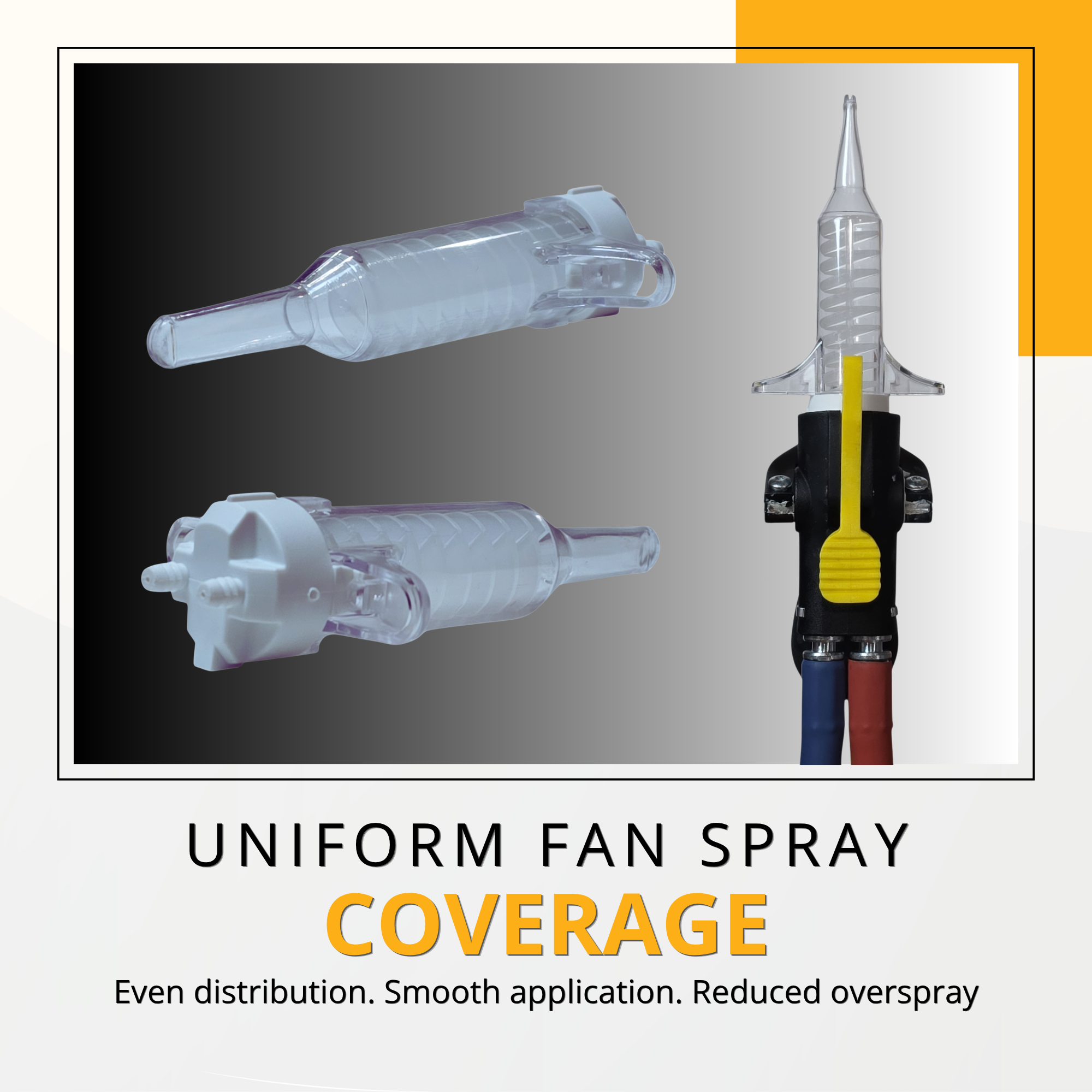 Vega Bond Long Fan Spray Foam Nozzle for 2-Part Foam Gun & Hose Assembly–Extended Reach Tip for Open & Closed Cell Applications –Vega Bond Only