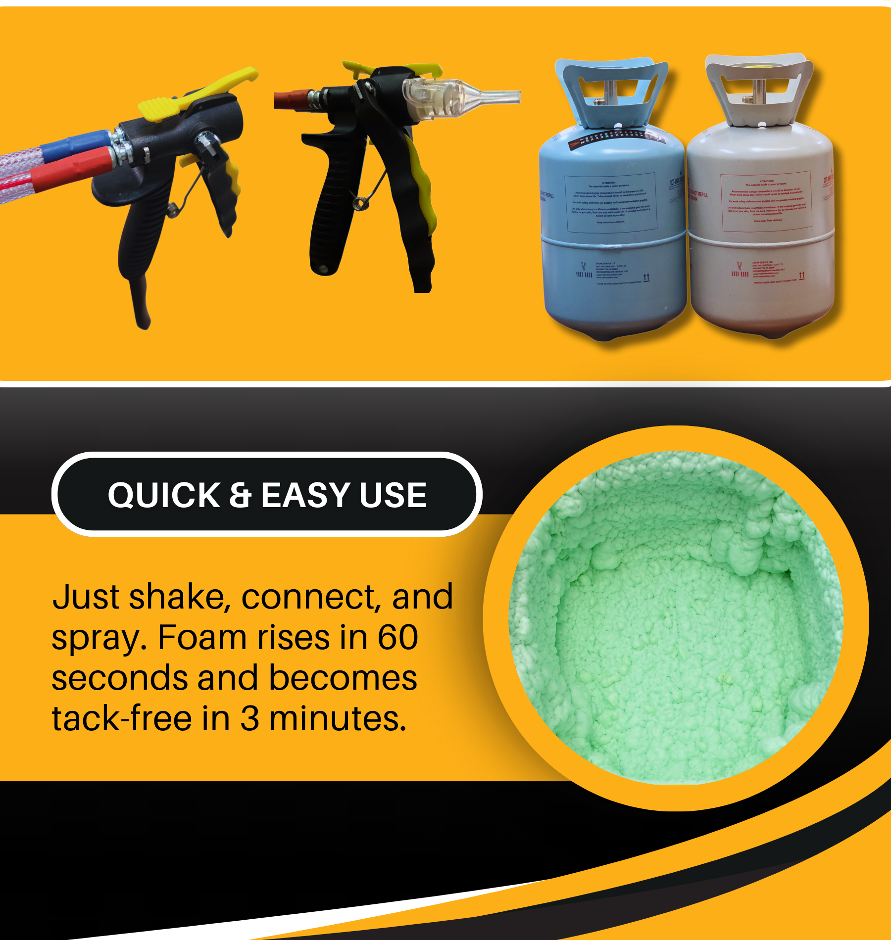 Expanding Packaging Foam Kit 2-Part Foam Packaging System with No Equipment Required