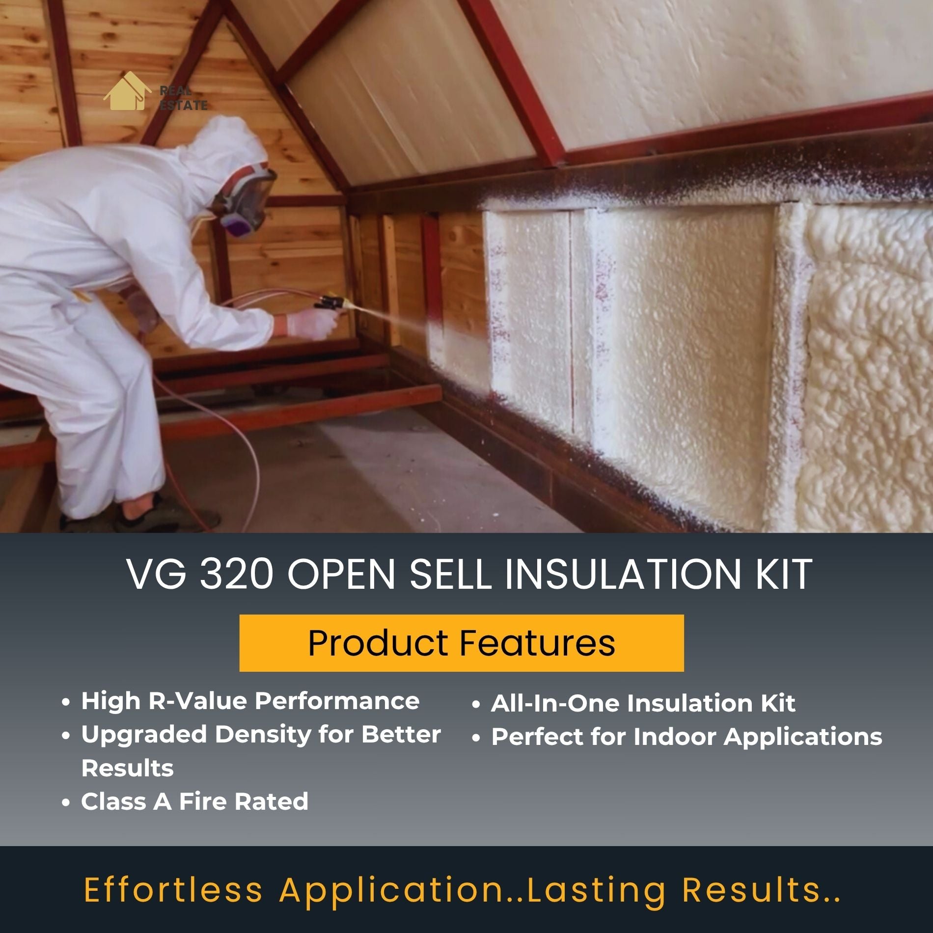 Vega Bond Open Cell Spray Foam Insulation Kit. 2-Part Spray Foam Sealant Kit for Thermal and Sound Insulation Barrier. Coverage 320 to 1100 Sqft
