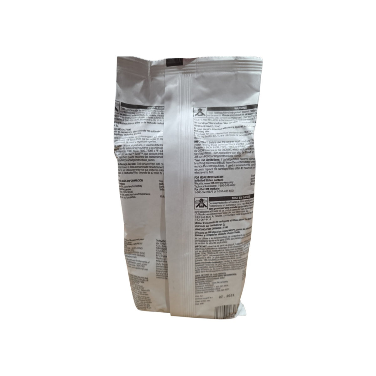 3M 60921 P100 Organic Vapor Respirator Filter Cartridge (1 Pair)