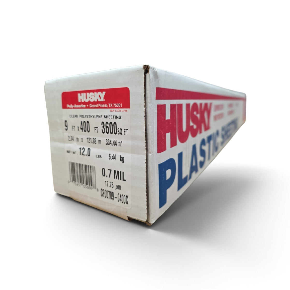 Husky 9 ft. x 400 ft. Clear 0.7 mil Plastic Sheeting, Drop Cloth