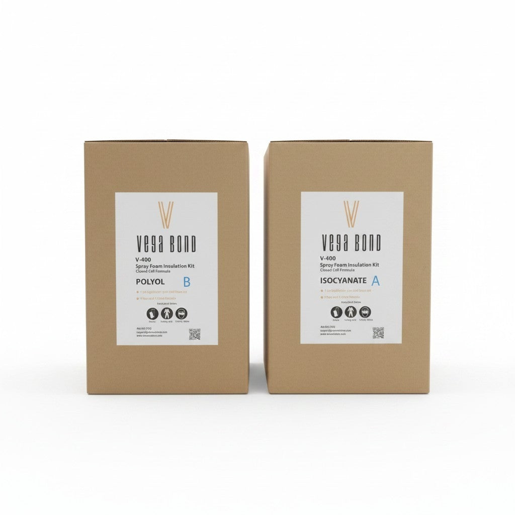 V400 Closed Cell Spray Foam Insulation Kit | 2-Part Expanding Foam | 400 Board Feet Coverage