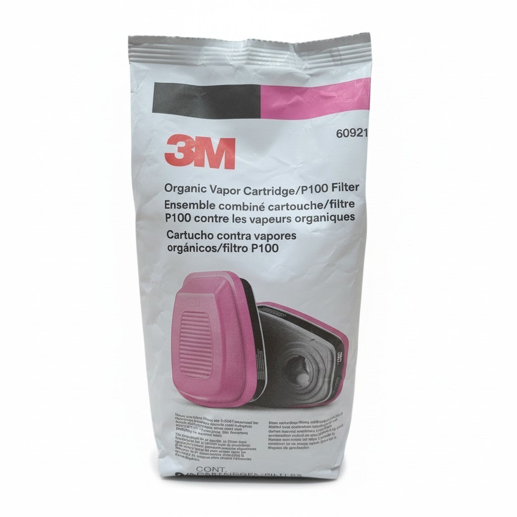3M 60921 P100 Organic Vapor Respirator Filter Cartridge (1 Pair)