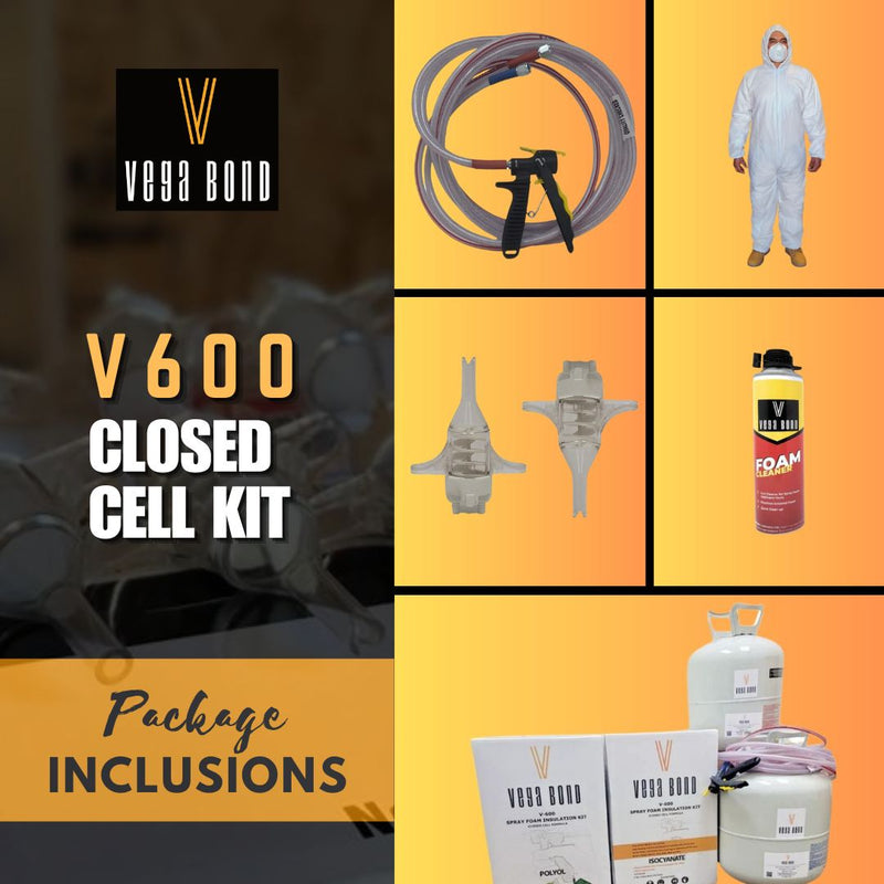 Vega Bond V600 Closed Cell Spray Foam Fast Rise 600 Board Feet Kit