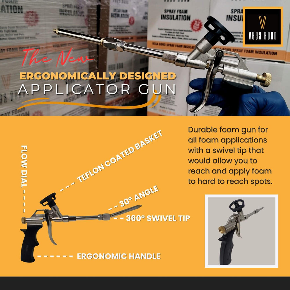 Vega Bond Pro Foam Gun with Swivel Tip for Spray Foam Excellence